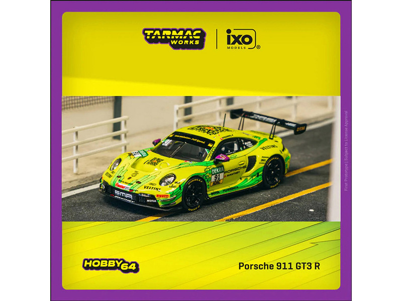 Porsche 911 GT3 R #91 Thomas Preining Manthey EMA Champion Deutsche Tourenwagen Masters 2023 Hobby64 Series 1/64 Diecast Model Tarmac Works T64-084-23DTM91