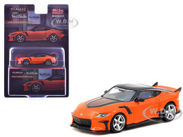 Nissan VeilSide FFZ400 Fairlady Z RHD Right Hand Drive Orange with Black Top Global64 Series 1/64 Diecast Model Tarmac Works T64G-074-OR