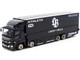Mitsubishi Fuso Super Great Truck RHD Right Hand Drive with Transporter Liberty Walk Black Truck64 Series 1/64 Diecast Model Car Tarmac Works T64T-TL001-LBB