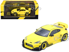 Toyota GR86 Pandem RHD Right Hand Drive Yellow 1/64 Diecast Model Car Inno Models IN64-GR86P-YL
