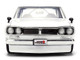 1971 Nissan Skyline 2000GT R RHD Right Hand Drive White with Gold Graphics JDM Tuners Series 1/24 Diecast Model Car Jada 37021