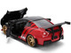 2009 Nissan GT R R35 Ben Sopra Advan Black and Red JDM Tuners Series 1/24 Diecast Model Car Jada 37022