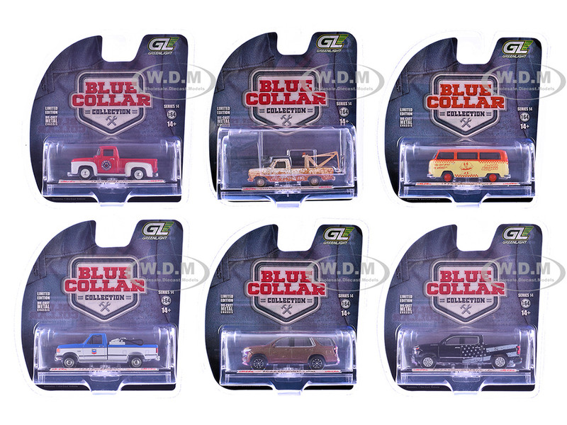Blue Collar Collection Series 14 Set of 6 pieces 1/64 Diecast Model Cars Greenlight 35300SET