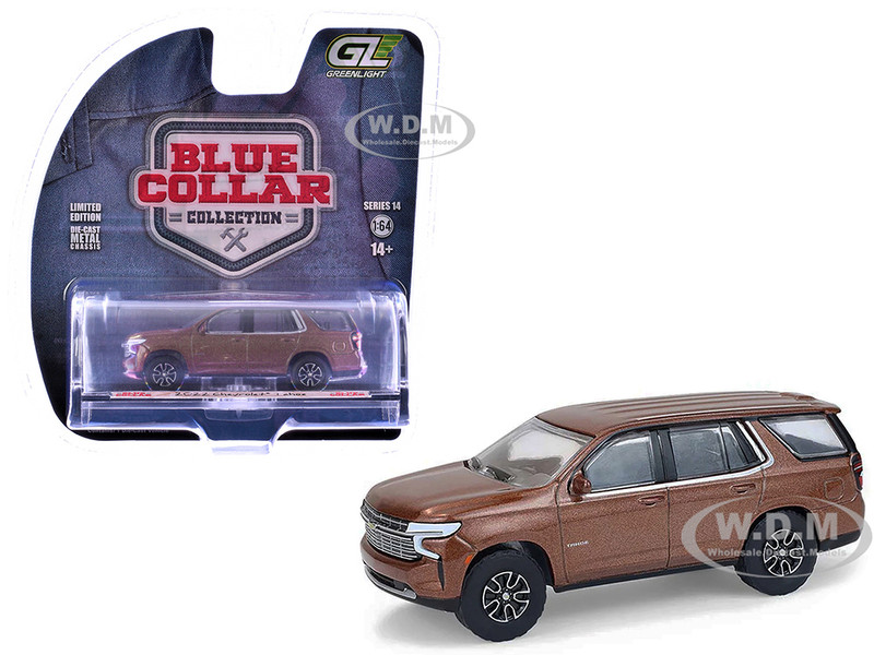 2022 Chevrolet Tahoe Auburn Metallic Blue Collar Collection Series 14 1/64 Diecast Model Car Greenlight  35300E