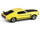 1969 Ford Mustang Boss 302 Bright Yellow with Black Hood and Stripes Barrett Jackson Series 15 1/64 Diecast Model Car Greenlight 37320B