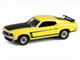 1969 Ford Mustang Boss 302 Bright Yellow with Black Hood and Stripes Barrett Jackson Series 15 1/64 Diecast Model Car Greenlight 37320B