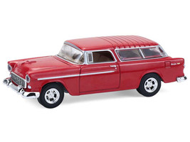 1955 Chevrolet Nomad Custom Wagon Red Barrett Jackson Series 16 1/64 Diecast Model Car Greenlight 37330A