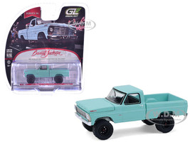 1967 Ford F 100 Custom Pickup Truck Light Blue Barrett Jackson Series 16 1/64 Diecast Model Car Greenlight 37330B