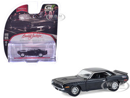 1970 Plymouth Cuda AAR Black with Gray Stripes Barrett Jackson Series 16 1/64 Diecast Model Car Greenlight 37330E