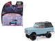 1972 Ford Bronco Custom SUV Light Blue with Black Top Barrett Jackson Series 16 1/64 Diecast Model Car Greenlight 37330F