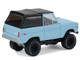 1972 Ford Bronco Custom SUV Light Blue with Black Top Barrett Jackson Series 16 1/64 Diecast Model Car Greenlight 37330F