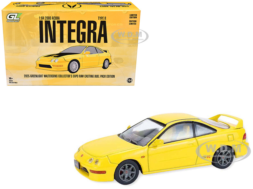 2000 Acura Integra Type R Yellow with Raw Casting Dual Pack 
