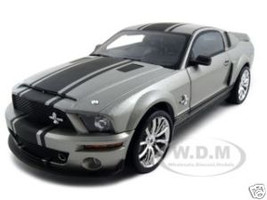 2008 Ford Shelby Mustang GT500 Super Snake Gray Black Stripes 1/18 Diecast Model Car Shelby Collectibles SC305
