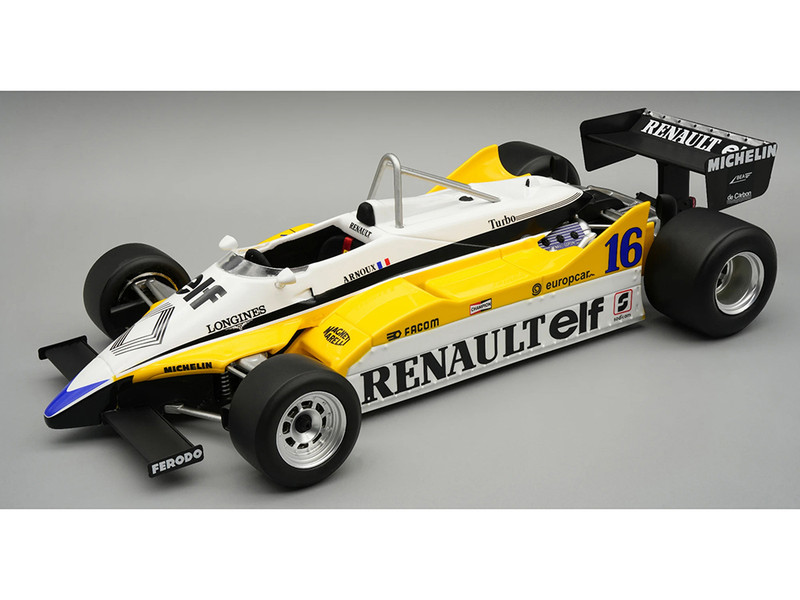 Renault RE30B #16 Rene Arnoux Winner Formula One F1 Italian GP 1982 Mythos Series with Display Case Limited Edition to 45 pieces Worldwide 1/18 Model Car Tecnomodel TM18-367B