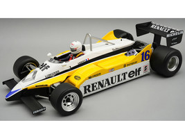 Renault RE30B #16 Rene Arnoux Winner Formula One F1 French GP 1982 Mythos Series with Driver Figure and Display Case Limited Edition to 55 pieces Worldwide 1/18 Model Car Tecnomodel TMD18-399D