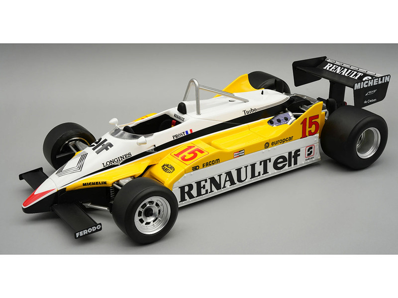 Renault RE30B #15 Alain Prost Winner Formula One F1 Brazilian GP 1982 Mythos Series with Display Case Limited Edition to 40 pieces Worldwide 1/18 Model Car Tecnomodel TM18-367C
