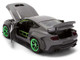 2024 Ford Mustang RTR Gray with Green Wheels Bigtime Muscle Series 1/24 Diecast Model Car Jada 36593