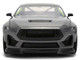2024 Ford Mustang RTR Gray with Green Wheels Bigtime Muscle Series 1/24 Diecast Model Car Jada 36593
