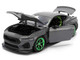 2024 Ford Mustang RTR Gray with Green Wheels Bigtime Muscle Series 1/24 Diecast Model Car Jada 36593