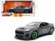 2024 Ford Mustang RTR Gray with Green Wheels Bigtime Muscle Series 1/24 Diecast Model Car Jada 36593