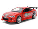 Brian s Mitsubishi Eclipse Red with Graphics Remix The Fast and The Furious 2001 Movie Fast & Furious Series 1/24 Diecast Model Car Jada 36815