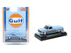 1978 Chevrolet Silverado 30 Pickup Truck Gulf Oil Light Blue with Stripes Limited Edition to 10560 pieces Worldwide 1/64 Diecast Model Car M2 Machines 31500-MJS86