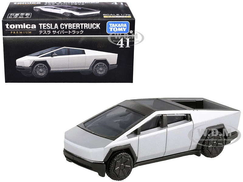 Tesla Cybertruck Pickup Truck Brushed Metal 1/75 Diecast Model Car Tomica 955375-41