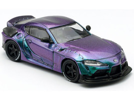 Toyota HKS GR Supra RHD Right Hand Drive Magic Purple Metallic 1/64 Diecast Model Car Pop Race PR64-HKSA90-MG