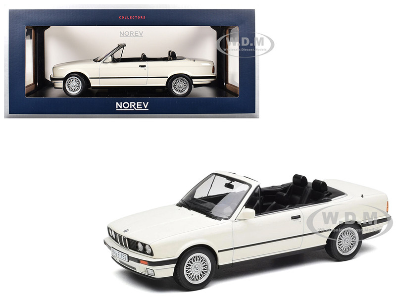 1991 BMW 325i Cabriolet Alpine White 1/18 Diecast Model Car Norev 183213