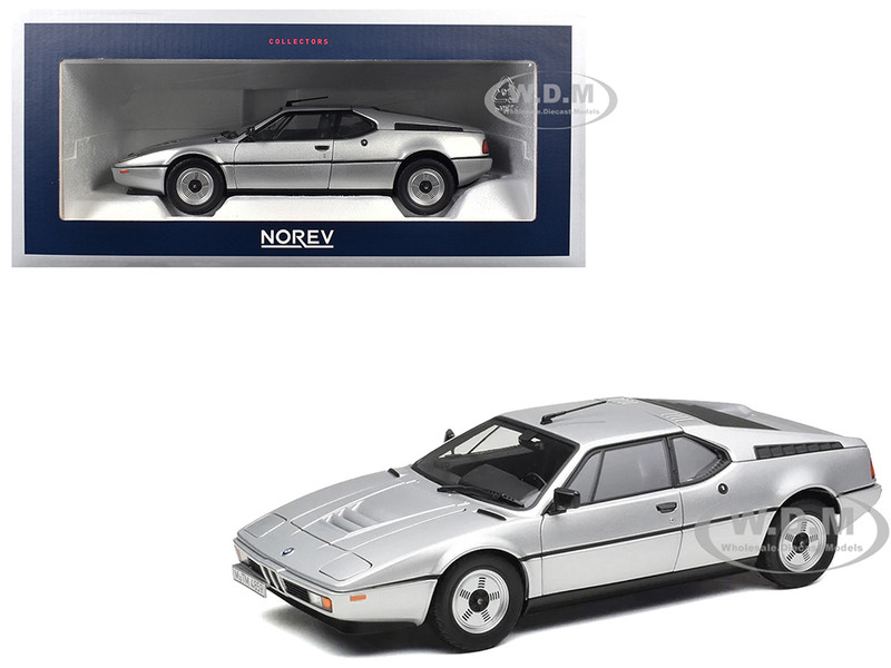 1980 BMW M1 Silver Metallic 1/18 Diecast Model Car Norev 183226