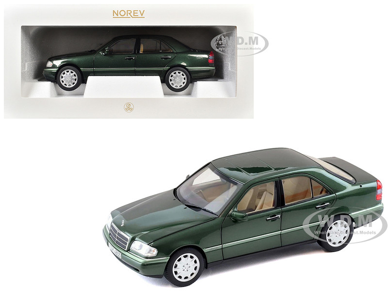 1993 Mercedes Benz C Class Malachite Green Metallic 1/18 Diecast Model Car Norev 183372