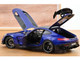 2021 Mercedes Benz AMG GT Black Series Blue Metallic with Carbon Top and Hood Stripes 1/18 Diecast Model Car Norev 183908