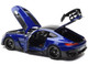 2021 Mercedes Benz AMG GT Black Series Blue Metallic with Carbon Top and Hood Stripes 1/18 Diecast Model Car Norev 183908 2021 Mercedes Benz AMG GT Black Series Blue Metallic with Carbon Top and Hood Stripes 1/18 Diecast Model Car Norev 183908