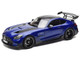 2021 Mercedes Benz AMG GT Black Series Blue Metallic with Carbon Top and Hood Stripes 1/18 Diecast Model Car Norev 183908 2021 Mercedes Benz AMG GT Black Series Blue Metallic with Carbon Top and Hood Stripes 1/18 Diecast Model Car Norev 183908