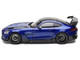 2021 Mercedes Benz AMG GT Black Series Blue Metallic with Carbon Top and Hood Stripes 1/18 Diecast Model Car Norev 183908 2021 Mercedes Benz AMG GT Black Series Blue Metallic with Carbon Top and Hood Stripes 1/18 Diecast Model Car Norev 183908