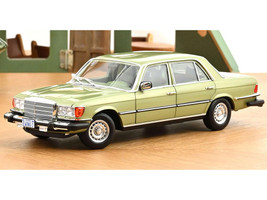 1979 Mercedes Benz 450 SEL US Version Silver Green Metallic with Green Interior 1/18 Diecast Model Car Norev 183975