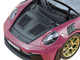 2022 Porsche 911 GT3 RS Weissach Pack Ruby Star Red with Carbon Top and Hood Stripes 1/18 Diecast Model Car Norev 187370