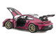 2022 Porsche 911 GT3 RS Weissach Pack Ruby Star Red with Carbon Top and Hood Stripes 12022 Porsche 911 GT3 RS Weissach Pack Ruby Star Red with Carbon Top and Hood Stripes 1/18 Diecast Model Car Norev 187370/18 Diecast Model Car Norev 187370
