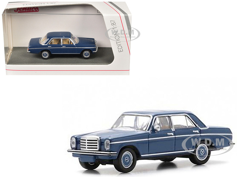 Mercedes Benz 8 W114 Sedan Blue 1/87 (HO) Diecast Model Car Schuco 452676200