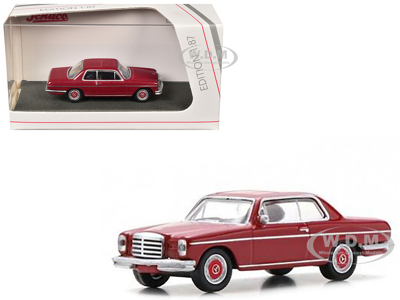 Mercedes Benz 8 W114 Coupe Red 1/87 (HO) Diecast Model Car Schuco 452676300