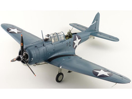 Douglas SBD 3 Dauntless Aircraft Dusty Kleiss S 7 Scouting Six USS Enterprise 1942 United States Navy Premium Collection 1/32 Diecast Model Hobby Master HA0216