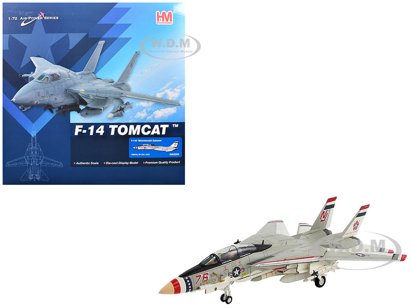 Grumman F 14A Tomcat Fighter Aircraft Bicentennial Scheme VF 124 1976 United States Navy Air Power Series 1/72 Diecast Model Hobby Master HA5259