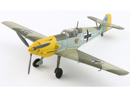 Messerschmitt Bf 109E 3 Fighter Aircraft White 4 Unteroffizier Horst Perez 4 JG 26 1940 German Luftwaffe Air Power Series 1/48 Diecast Model Hobby Master HA8730