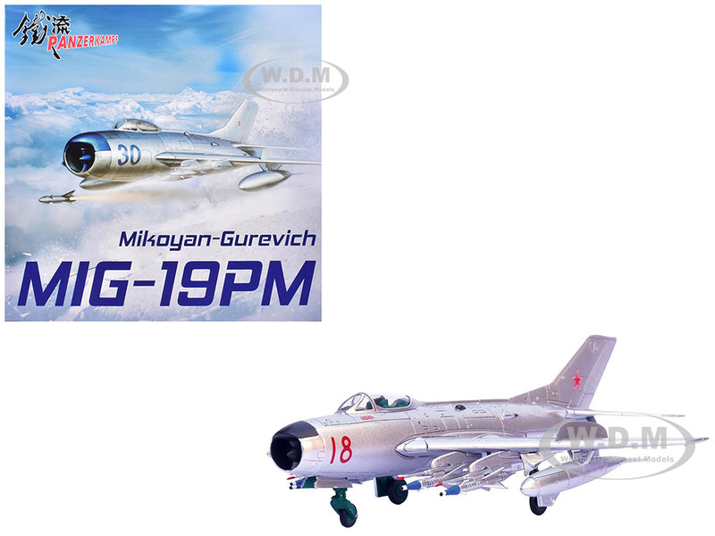 Mikoyan Gurevich MiG 19PM Farmer E Fighter Aircraft Red 18 Soviet Air Force 1/72 Diecast Model Panzerkampf 14643PA