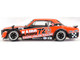 Nissan Skyline 2000GT R KPGC10 RHD Right Hand Drive #72 Kaido Racing V1 Orange with Black Stripes and Graphics Designed by Jun Imai Kaido House Special 1/64 Diecast Model Car Mini GT KHMG195