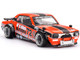 Nissan Skyline 2000GT R KPGC10 RHD Right Hand Drive #72 Kaido Racing V1 Orange with Black Stripes and Graphics Designed by Jun Imai Kaido House Special 1/64 Diecast Model Car Mini GT KHMG195
