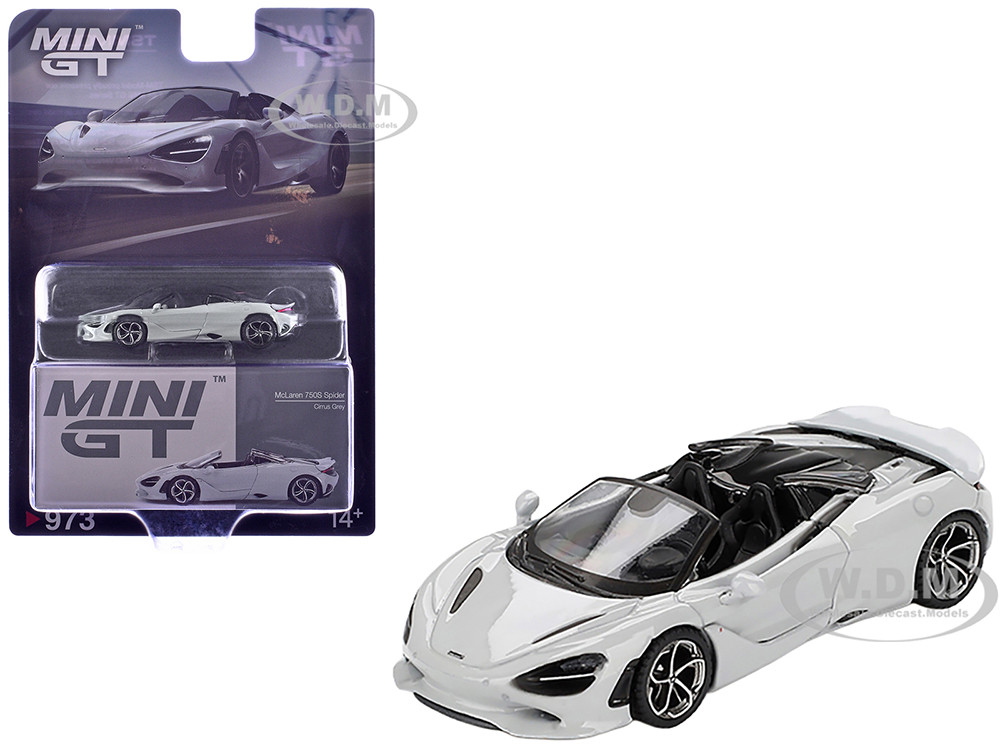 McLaren 750S Spider Cirrus Gray Limited Edition 1/64 Diecast Model