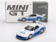 Mazda RX 7 LB-Super Silhouette RHD Right Hand Drive IMSA White and Blue Limited Edition 1/64 Diecast Model Car Mini GT MGT01011