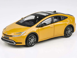 2023 Toyota Prius Maximum Yellow with Black Top and Sun Roof 1/64 Diecast Model Car Paragon Models PA-55607
