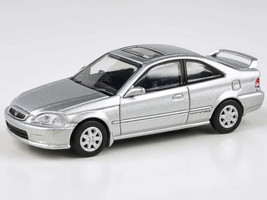 1999 Honda Civic Si EM1 Vogue Silver Metallic with Sunroof 1/64 Diecast Model Car Paragon Models PA-55626